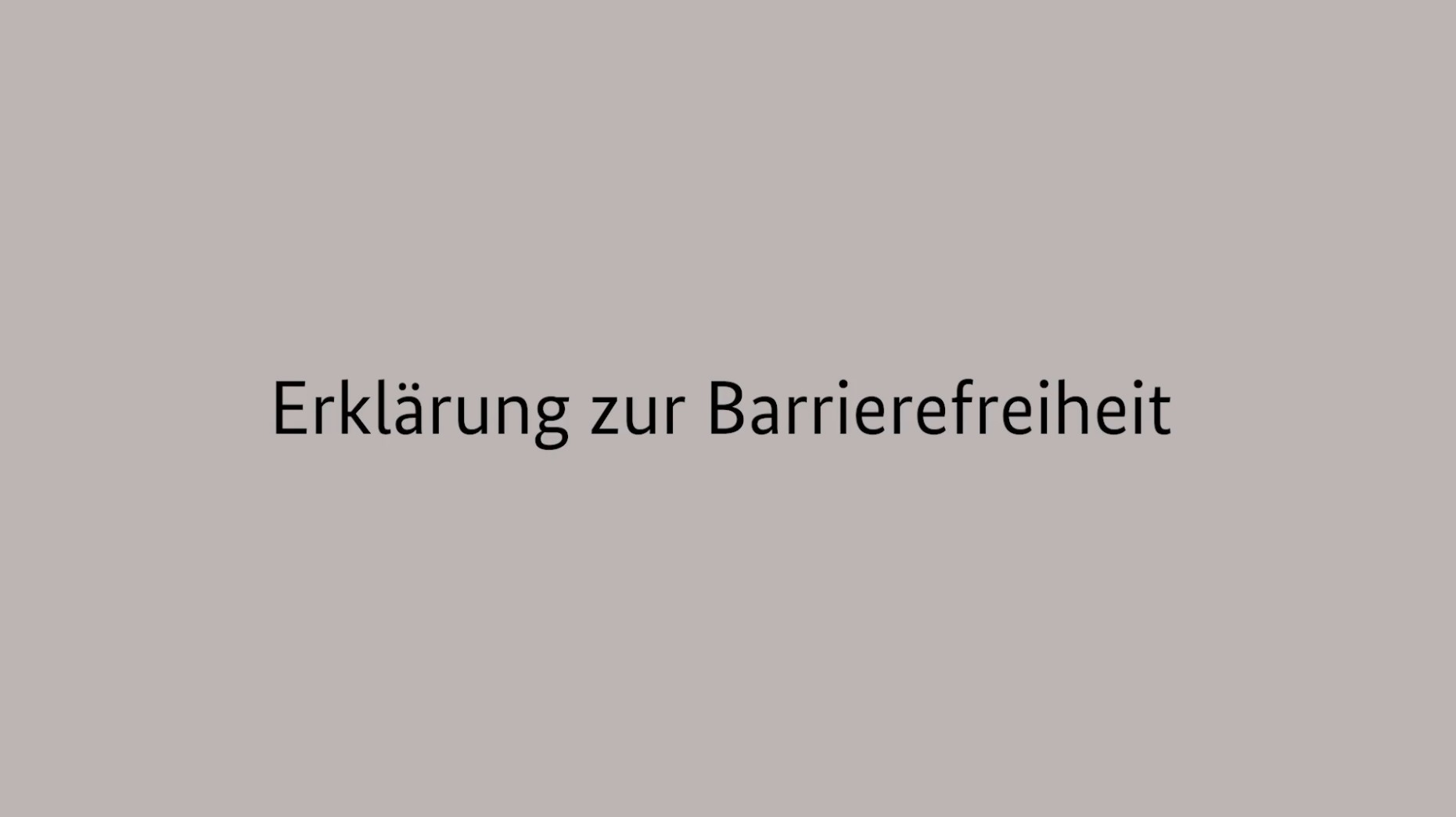 Screenshot Erklärung zur Barrierefreiheit